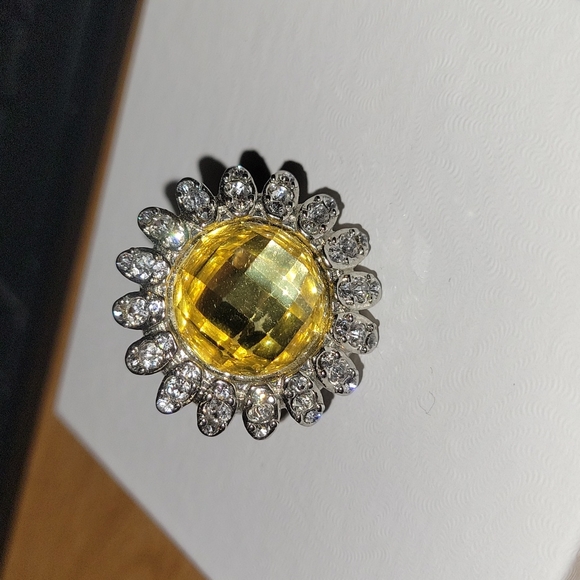 Simply Vera Vera Wang Adjustable Flower Statement Ring - Picture 3 of 11